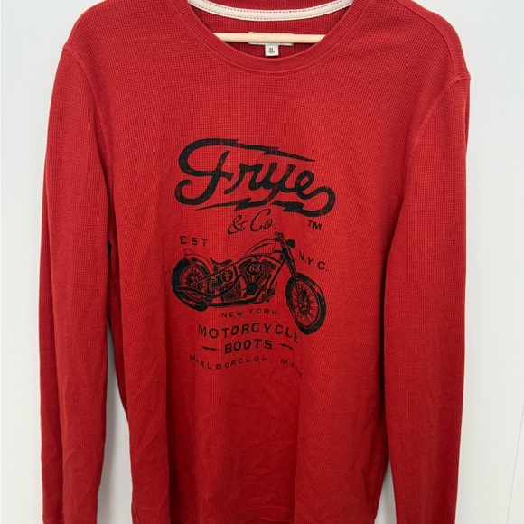 Frye Red Motorcycle Graphic Tee - Picture 1 of 4